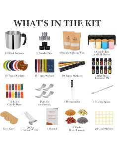 Kit de Fabricación de Velas SAEUYVB - Cera de Soja y Aromas 2