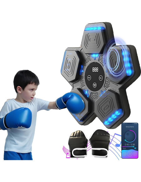 Máquina de Boxeo Musical TGHIJKK 2025 con Bluetooth y LED Máquina de Boxeo Musical TGHIJKK 2025 con Bluetooth y LED