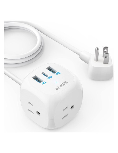 Regleta Anker 321 con 3 Salidas y Carga USB-C 1.52m Regleta Anker 321 con 3 Salidas y Carga USB-C 1.52m