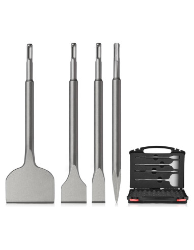 Juego de Cinceles SDS Plus CKJSJ 4 Piezas con Caja