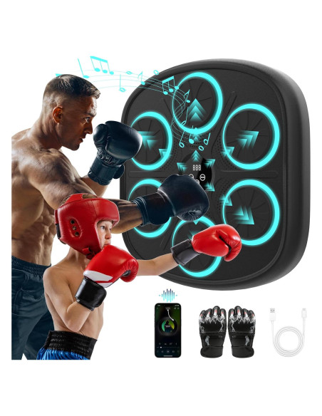 Máquina de Boxeo Musical Yucate MBT-03 con Guantes y 9 Modos Máquina de Boxeo Musical Yucate MBT-03 con Guantes y 9 Modos