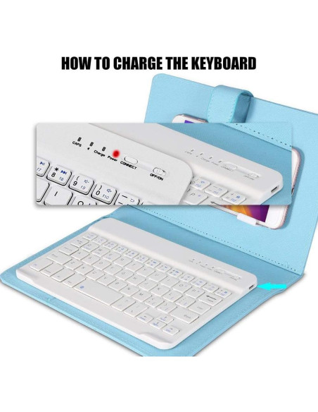 Teclado Bluetooth FOSA con Funda Plegable para Celular Teclado Bluetooth FOSA con Funda Plegable para Celular