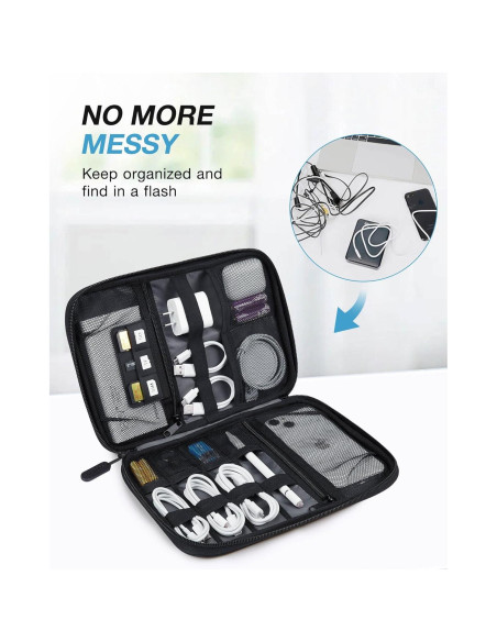 Organizador de Viaje BAGSMART para Electrónicos Negro Organizador de Viaje BAGSMART para Electrónicos Negro