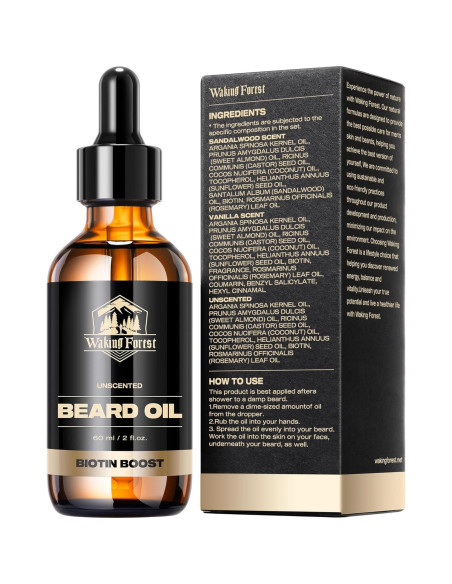 Aceite para Barba Waking Forest 60 ml Biotina Sin Fragancia Aceite para Barba Waking Forest 60 ml Biotina Sin Fragancia