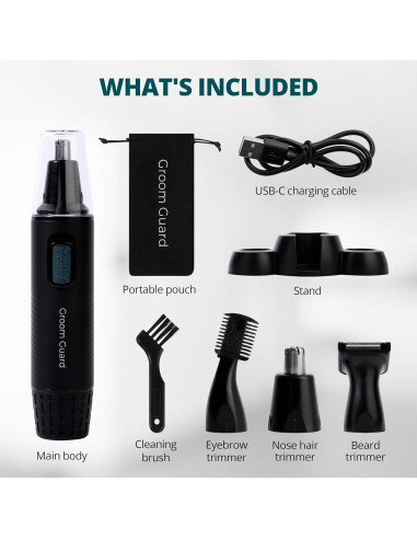 Recortador de Vello Nasal VIVID LIVELY VLD-1101T USB Impermeable