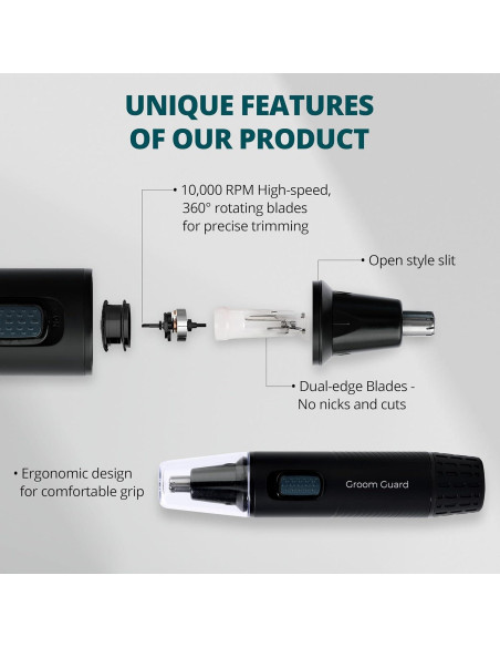 Recortador de Vello Nasal VIVID LIVELY VLD-1101T USB Impermeable Recortador de Vello Nasal VIVID LIVELY VLD-1101T USB Impermeable