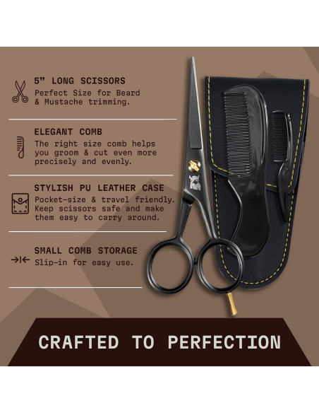 Tijeras para Barba y Bigote Striking Viking 12.7 cm Kit Aseo Tijeras para Barba y Bigote Striking Viking 12.7 cm Kit Aseo