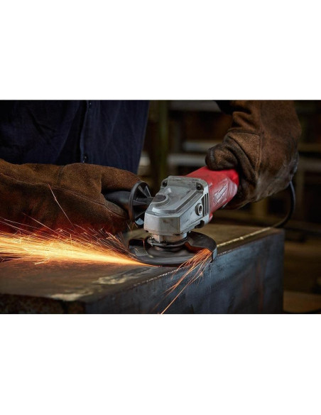 Amoladora Angular Milwaukee 4.5" 11A Sin Bloqueo + Carrito TPT Amoladora Angular Milwaukee 4.5" 11A Sin Bloqueo + Carrito TPT