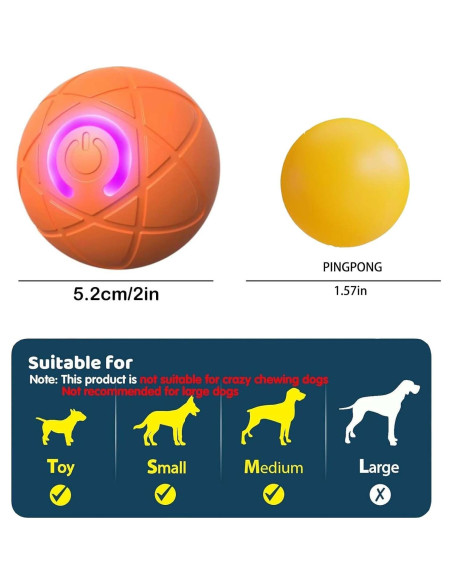 Pelota Interactiva para Perros Genérica - Vibrante y LED Pelota Interactiva para Perros Genérica - Vibrante y LED