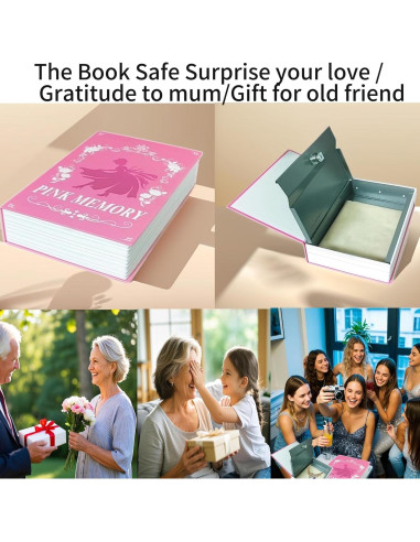 Caja de Libro Misslanonly con Cerradura - Memoria Rosa