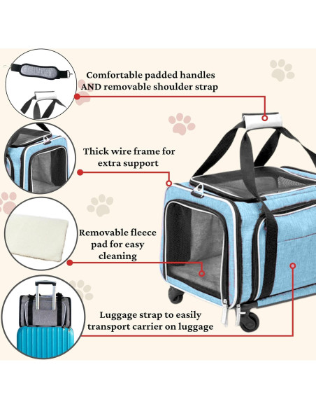 Transportador de Mascotas RUFF LIFE Expandible con Ruedas Transportador de Mascotas RUFF LIFE Expandible con Ruedas