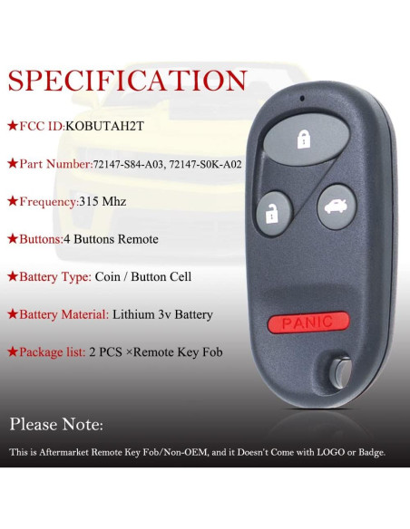 Control Remoto MechanMagic para Honda Accord y Acura TL Control Remoto MechanMagic para Honda Accord y Acura TL