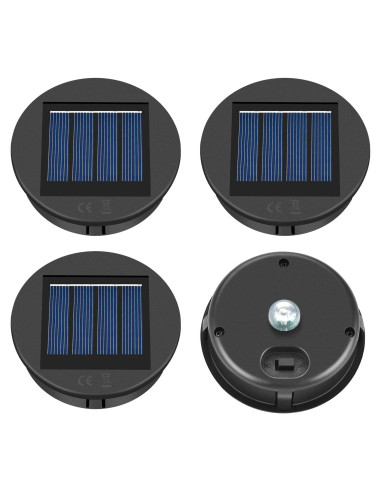 Tapa de Luz Solar ELUTENG 4 Piezas LED Impermeable