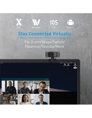 Webcam Macally MZOOMCAM 1080P con Micrófono HD 120