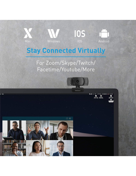 Webcam Macally MZOOMCAM 1080P con Micrófono HD 120 Webcam Macally MZOOMCAM 1080P con Micrófono HD 120