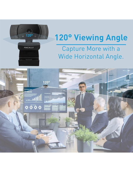 Webcam Macally MZOOMCAM 1080P con Micrófono HD 120 Webcam Macally MZOOMCAM 1080P con Micrófono HD 120