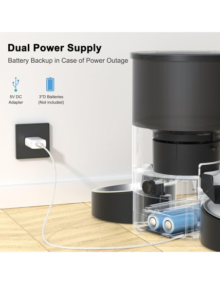 Comedero Automático SURDY 3L para 2 Gatos con Temporizador Comedero Automático SURDY 3L para 2 Gatos con Temporizador