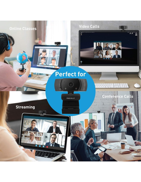 Webcam Macally MZOOMCAM 1080P con Micrófono HD 120 Webcam Macally MZOOMCAM 1080P con Micrófono HD 120