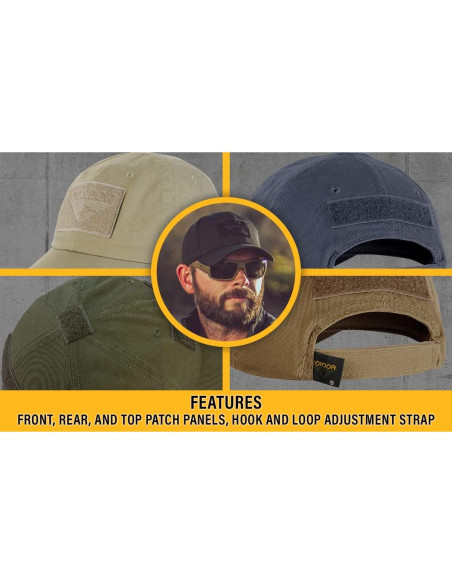 Gorra Táctica Hombre Condor Elite Negra 100% Algodón Gorra Táctica Hombre Condor Elite Negra 100% Algodón