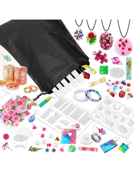 Kit de Resina Epóxica Thrilez 219 Piezas para Joyería DIY Kit de Resina Epóxica Thrilez 219 Piezas para Joyería DIY