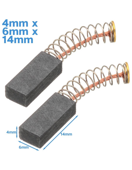 2 Cepillos de Carbono HALLMERS 4x6x14mm para Herramientas Eléctricas 2 Cepillos de Carbono HALLMERS 4x6x14mm para Herramientas Eléctricas