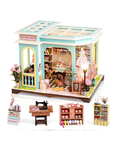 Kit Casa Miniatura DIY FLYNOVA Taller de Sastre con LED Kit Casa Miniatura DIY FLYNOVA Taller de Sastre con LED
