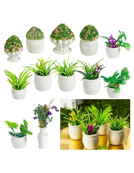 Mini Plantas en Maceta Chuangdi 12 Piezas Decoración Mini Plantas en Maceta Chuangdi 12 Piezas Decoración