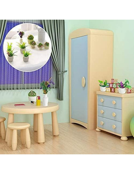 Mini Plantas en Maceta Chuangdi 12 Piezas Decoración Mini Plantas en Maceta Chuangdi 12 Piezas Decoración