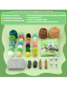 Kit de Fieltro Yizzvb 15 Piezas para Suculentas DIY 2