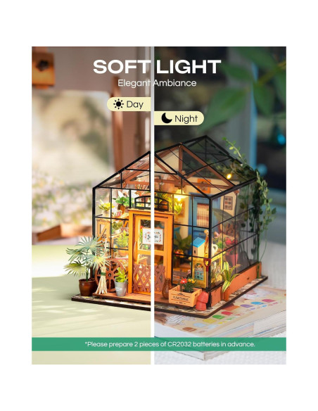 Rolife Kit Casa Miniatura DIY Invernadero LED 17x17 cm Rolife Kit Casa Miniatura DIY Invernadero LED 17x17 cm