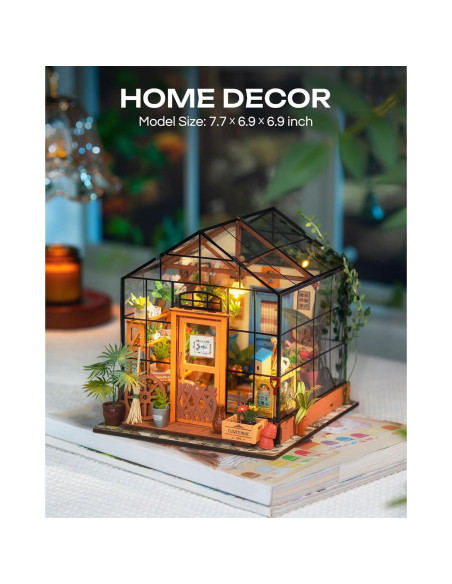 Rolife Kit Casa Miniatura DIY Invernadero LED 17x17 cm Rolife Kit Casa Miniatura DIY Invernadero LED 17x17 cm