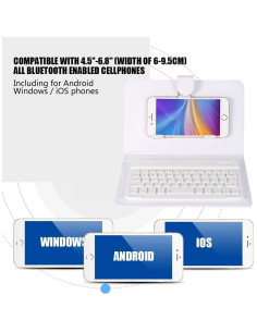 Teclado Bluetooth Fosa con Funda Plegable para Móviles 2