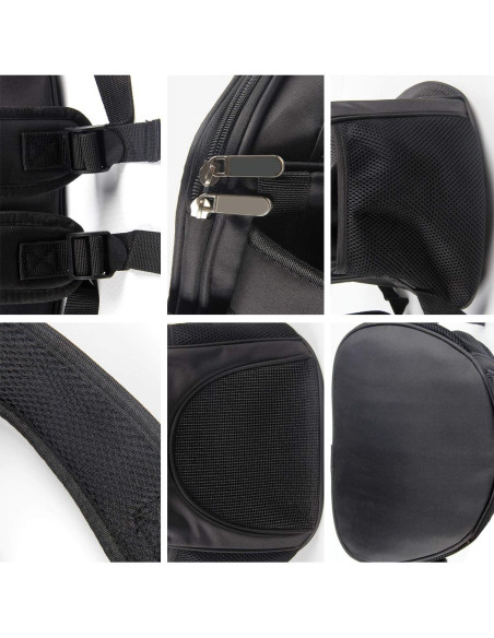 Mochila Transportadora para Perros YINGJEE Negra 32.77cm Mochila Transportadora para Perros YINGJEE Negra 32.77cm