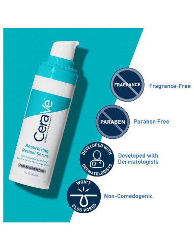 Suero de Retinol CeraVe 30g Iluminador y Minimiza Poros
