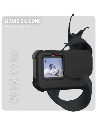 Funda de Silicona FitStill para GoPro Hero 12/11/10/9 Black