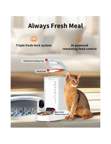 Comedero Automático PETKIT con Cámara HD y Control Móvil