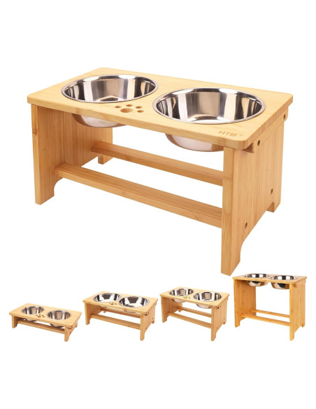 Soporte Elevado para Perros WYHTB con 2 Cuencos de Acero Soporte Elevado para Perros WYHTB con 2 Cuencos de Acero
