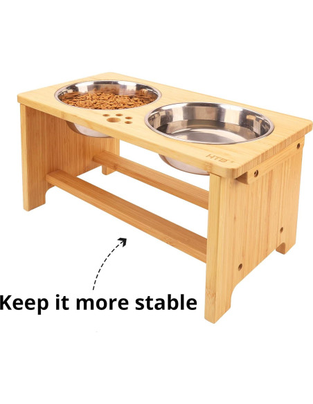 Soporte Elevado para Perros WYHTB con 2 Cuencos de Acero Soporte Elevado para Perros WYHTB con 2 Cuencos de Acero