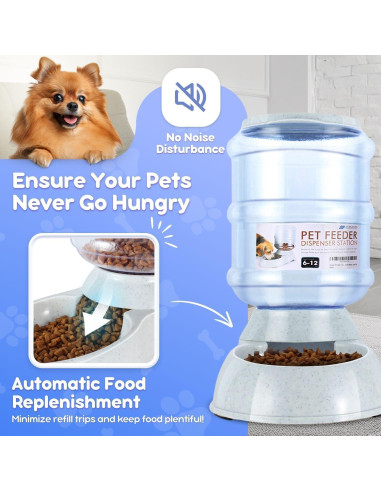 Dispensador de Comida Automático Flexzion 11.36L para Mascotas