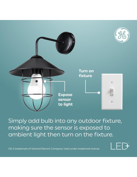 Bombillas LED GE+ A19 Crepúsculo a Amanecer 2 Pzas Bombillas LED GE+ A19 Crepúsculo a Amanecer 2 Pzas