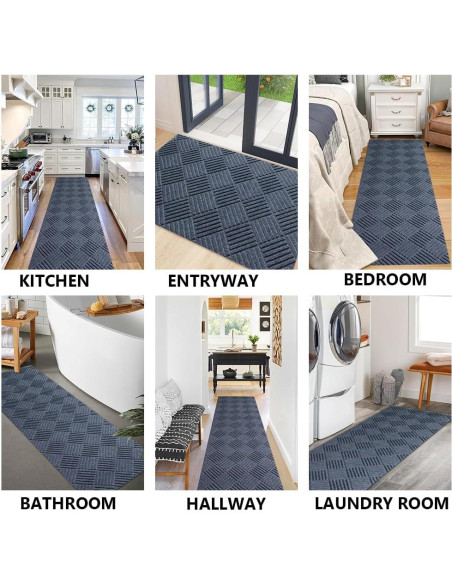 Alfombra de Pasillo LITA Antideslizante 61x183 cm Gris Alfombra de Pasillo LITA Antideslizante 61x183 cm Gris