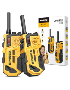 Walkie Talkies SIMREX para Niños 2 Paquete HD Largo Alcance