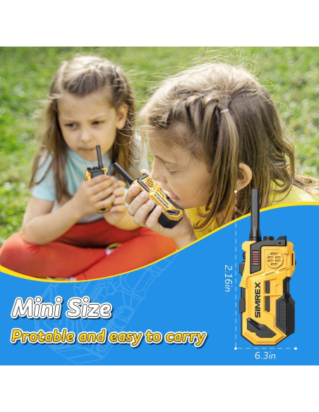 Walkie Talkies SIMREX para Niños 2 Paquete HD Largo Alcance Walkie Talkies SIMREX para Niños 2 Paquete HD Largo Alcance