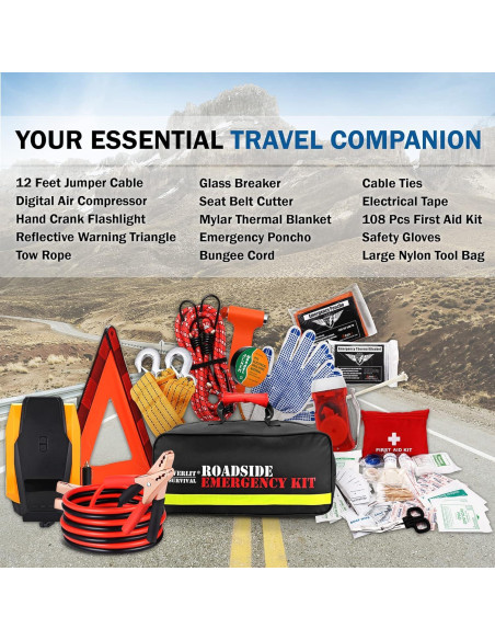 Kit de Emergencia para Auto Everlit 108 Piezas con Inflador Kit de Emergencia para Auto Everlit 108 Piezas con Inflador