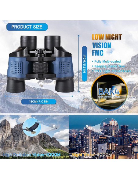 Binoculares MIQXUAS 60X60 Impermeables para Observación Binoculares MIQXUAS 60X60 Impermeables para Observación