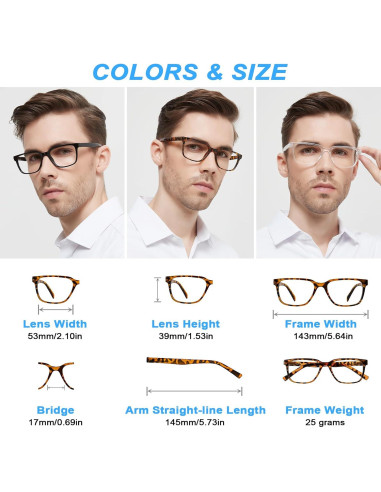 Gafas de lectura WEMOOTANTS bloqueadoras luz azul 2.75x