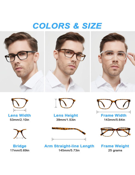 Gafas de lectura WEMOOTANTS bloqueadoras luz azul 2.75x Gafas de lectura WEMOOTANTS bloqueadoras luz azul 2.75x