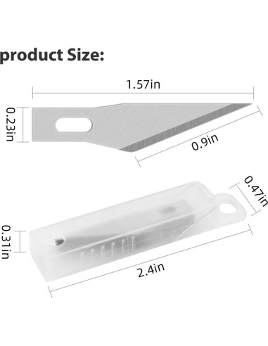 Cuchillo de Manualidades DIYSELF con 11 Cuchillas y Regla 15cm