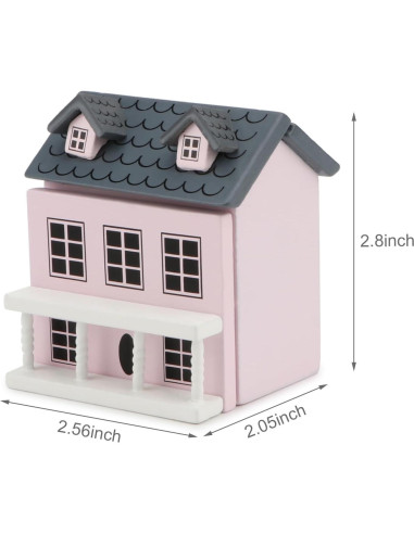 Cabaña Miniatura Cutemini Rosa 7.1x6.5x5.2 cm Decoración