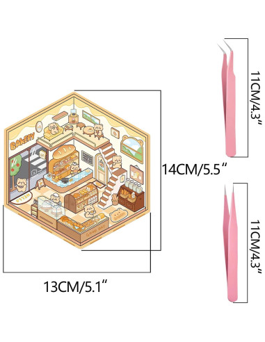 Set DIY 3D Stickers MHBEW Miniaturas para Crear Escenas
